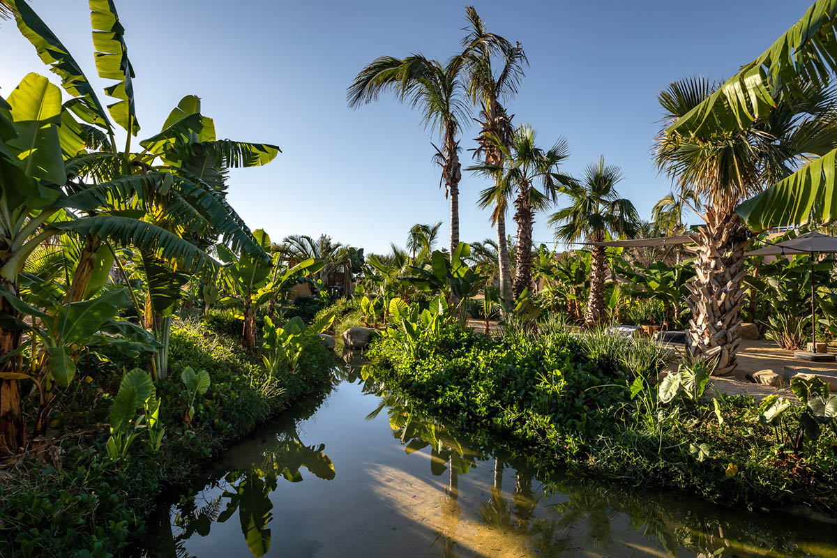 Resort mimics natural motion of desert with punctuated beige-coloured concrete volumes in Mexico 