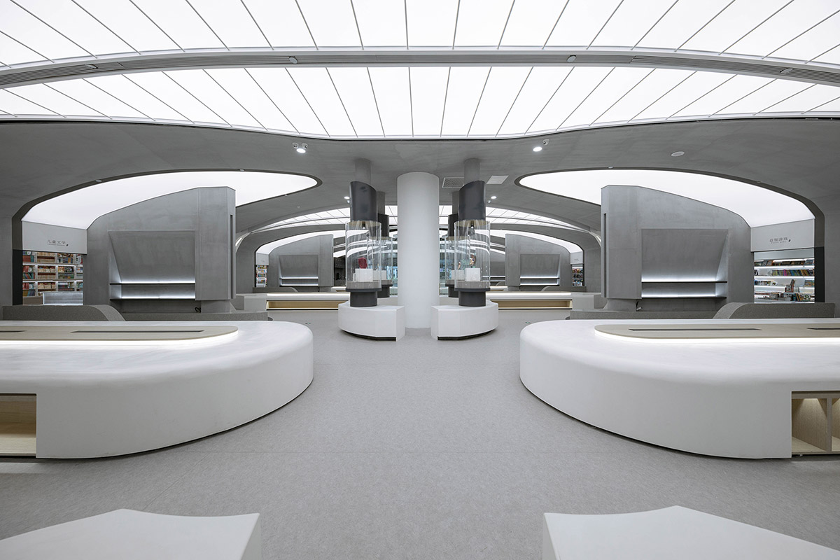 Gonverge Interior Design completes futuristic Fengdong E Pang Bookstore in Xi'an City