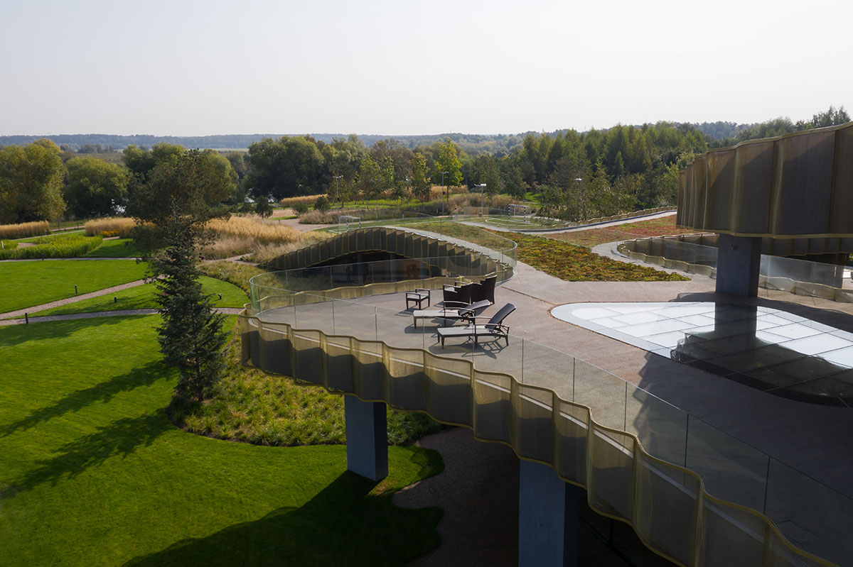 J. Mayer. H built this flower-shaped residence as a camouflage from the environment in near Moscow