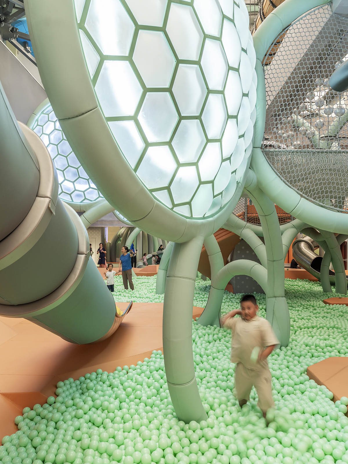waa creates artificial land for a sports centre that acts like