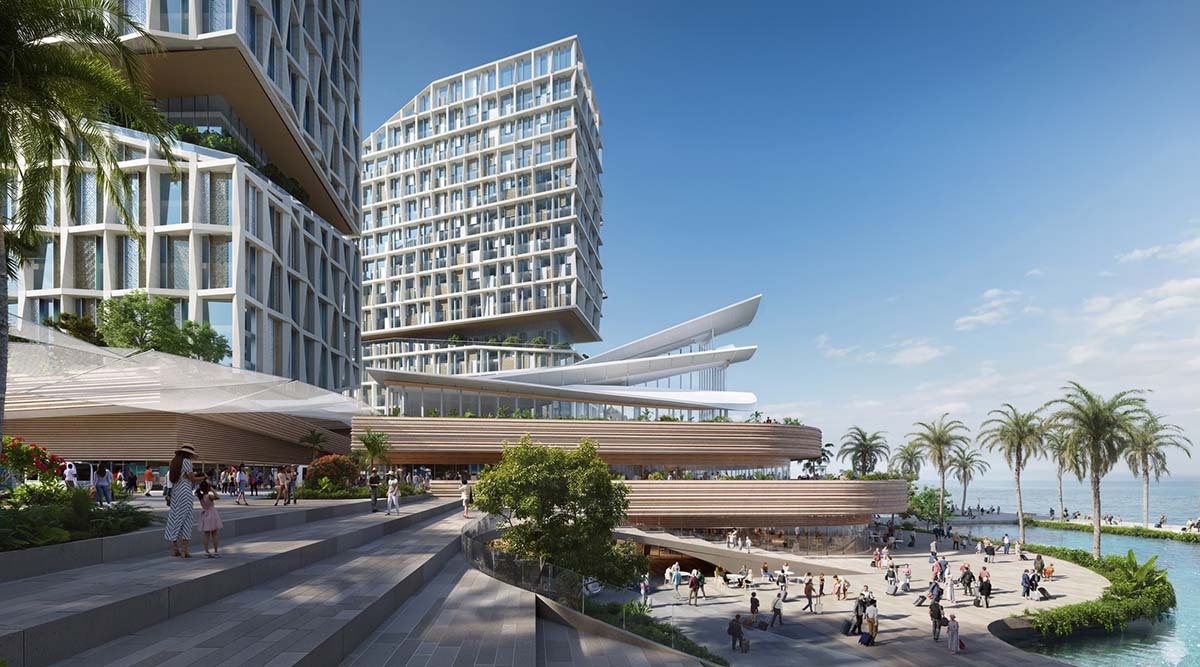 Snøhetta unveils tropical masterplan for the port area of Kota Kinabalu in Malaysia