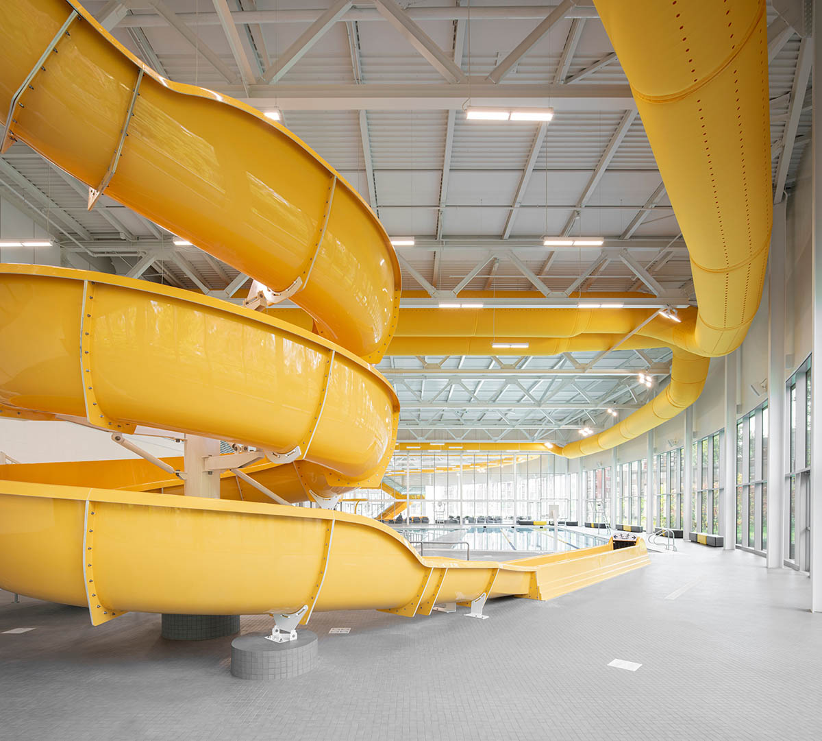 Sid Lee Architecture completes cylindrical aquatic complex in Laval, Canada