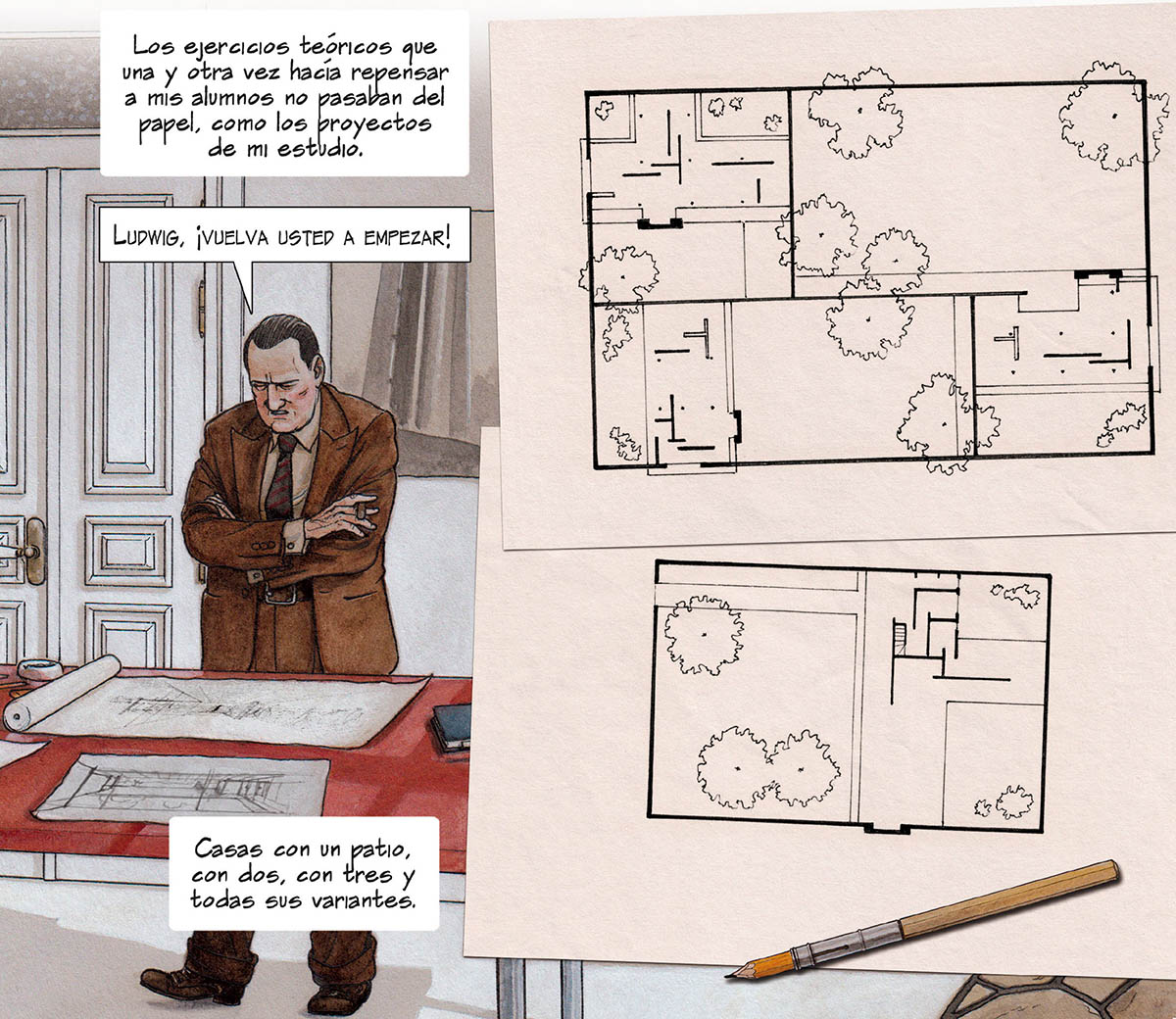 Mies van der Rohe's work and life narrated in graphic novel by Agustín Ferrer Casas