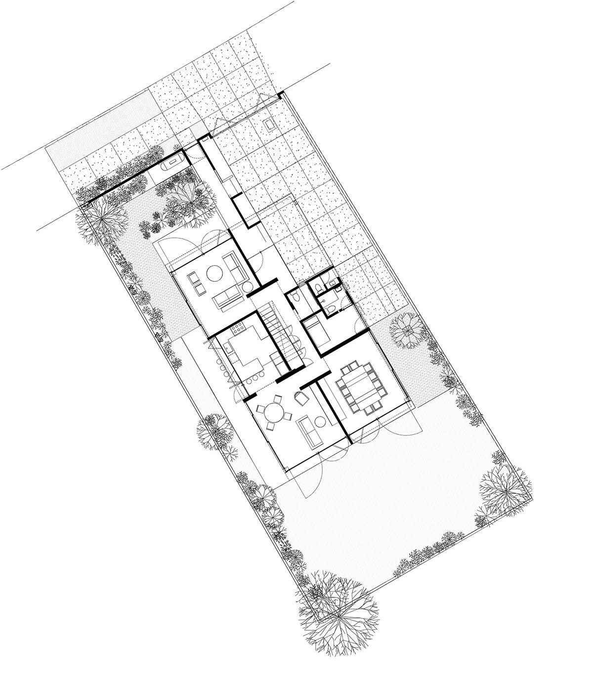PPAA Arquitectos built compact concrete house with large private terrace in Mexico City