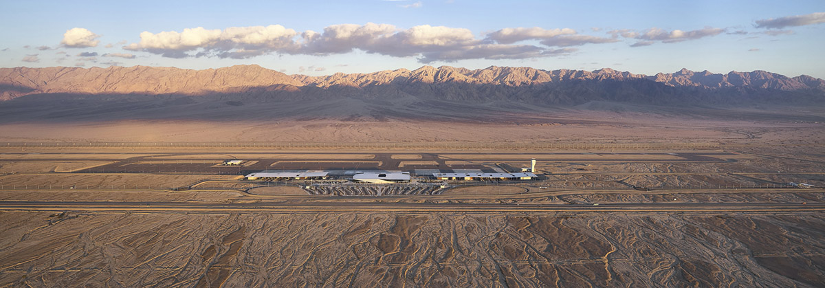Multifaceted Ilan and Asaf Ramon International Airport completed in Israel's&nbsp;Negev Desert