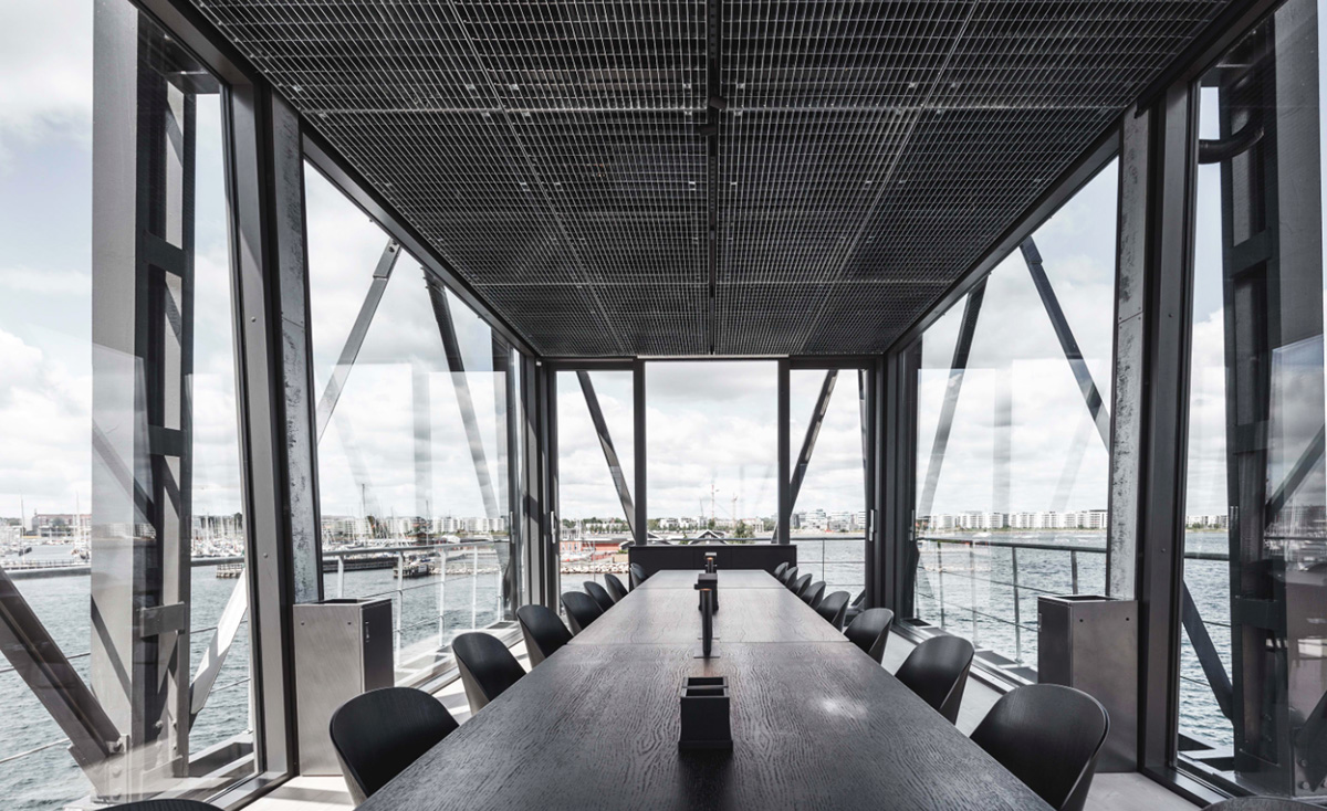 Arcgency transformed former coal crane into a luxury private retreat in Denmark