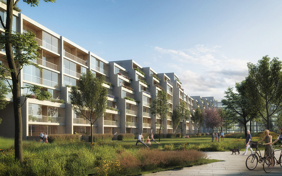 Benthem Crouwel Architects designs new residential complex with stacking modular units in Prague