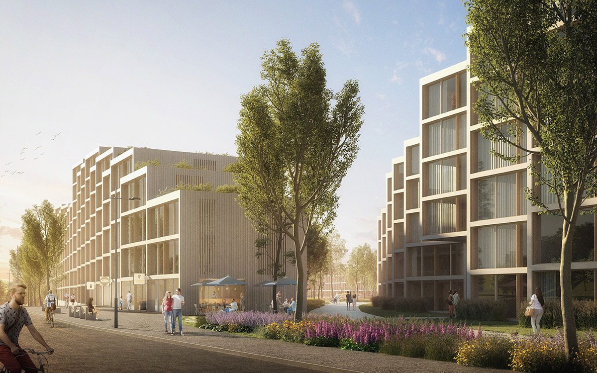 Benthem Crouwel Architects designs new residential complex with stacking modular units in Prague