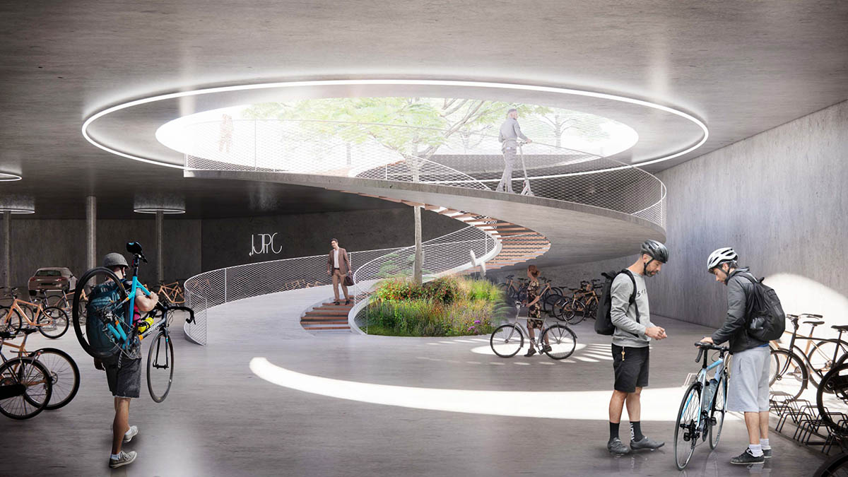 BIG designs research center with solar canopies referencing to shaded plazas and streets of Seville