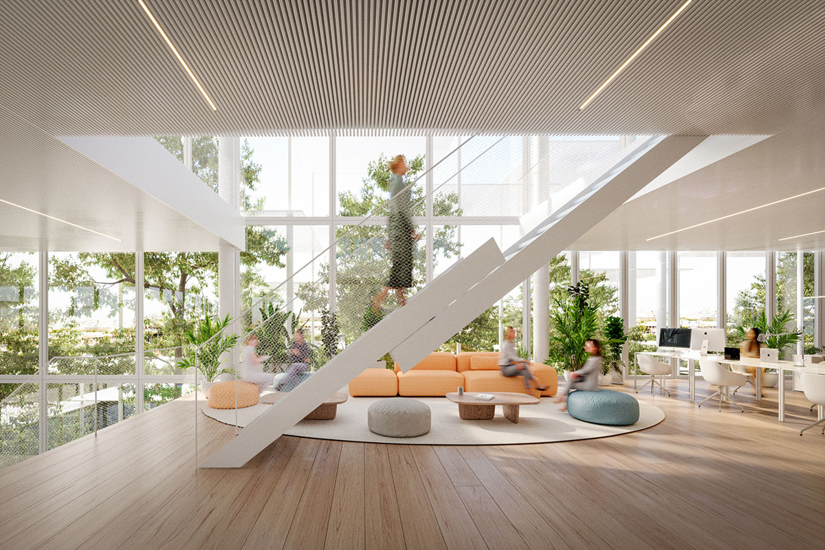 BIG designs research center with solar canopies referencing to shaded plazas and streets of Seville