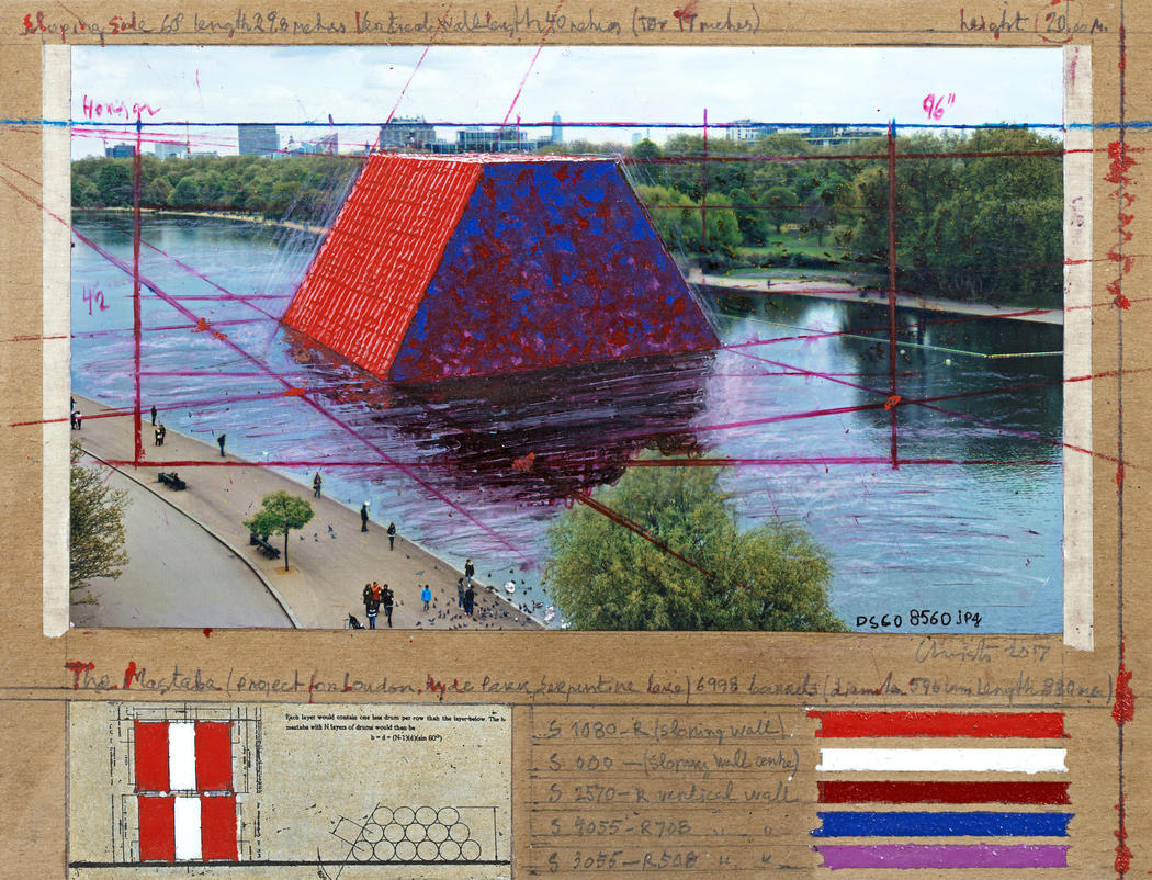 Bulgarian artist Christo to install a red floating temporary sculpture in London's Hyde Park