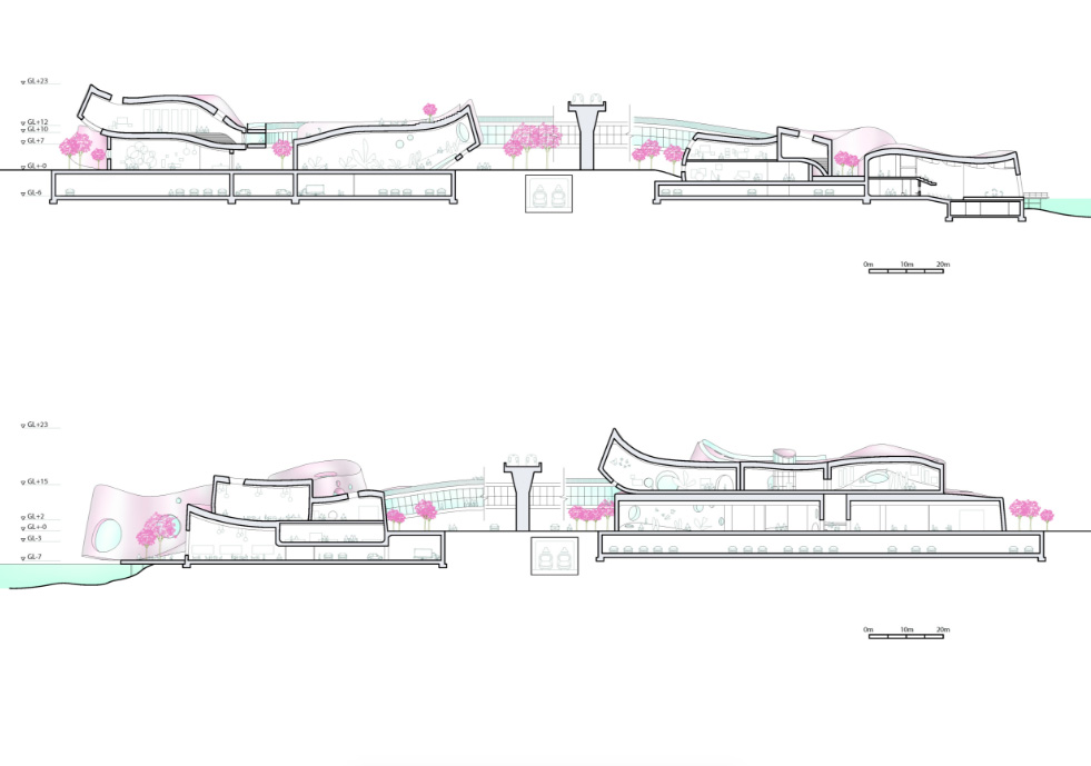 MVRDV unveils its competition proposal for Taoyuan Museum of Art, turning the city into cherry room
