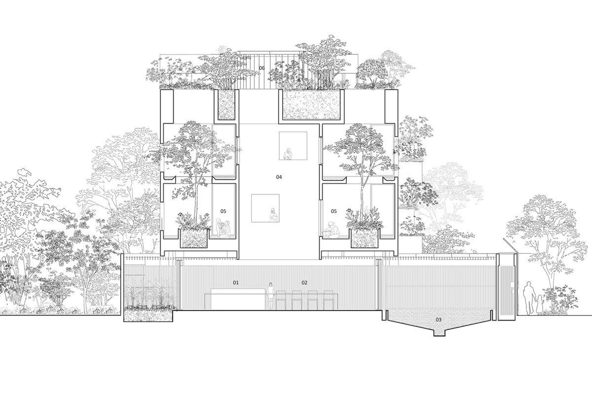 MIA Design Studio compensates the lack of green spaces of Vietnam with planted pop-up balconies