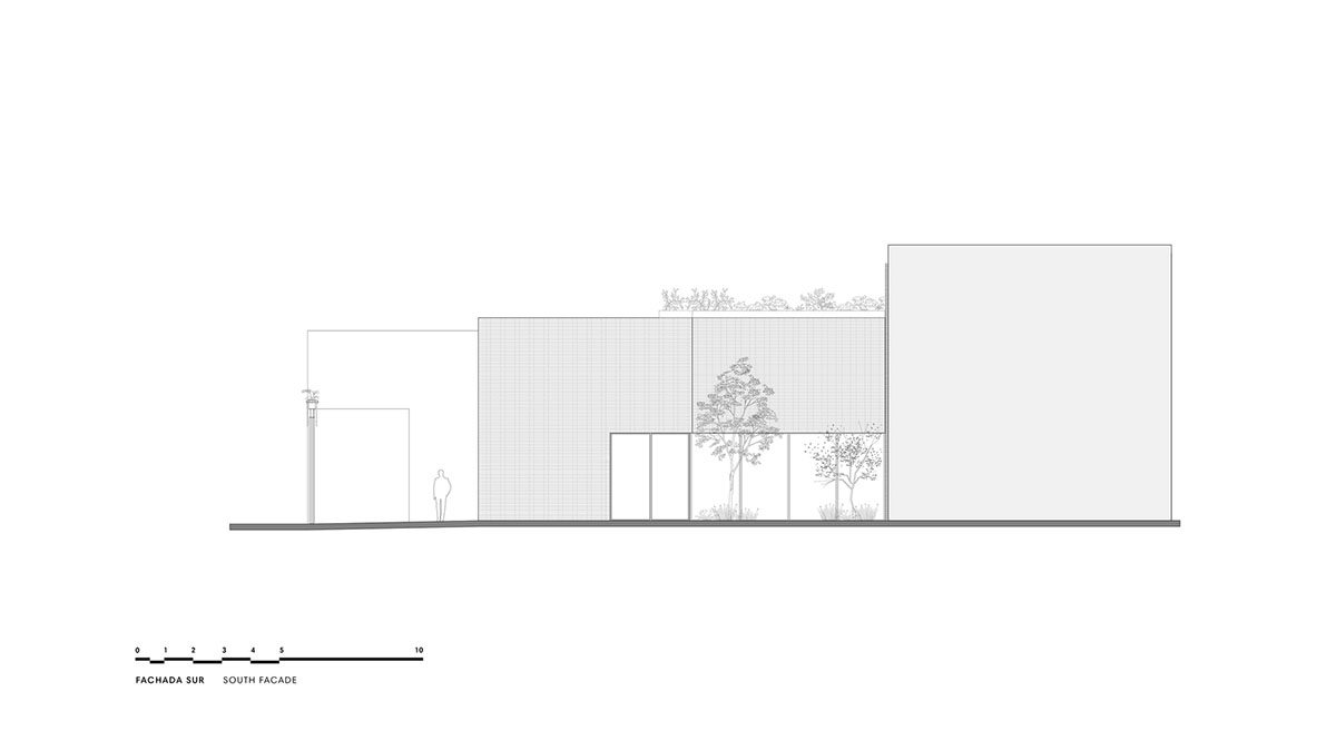 ESRAWE designs house by using red brick pavilion-like volumes in Mexico City