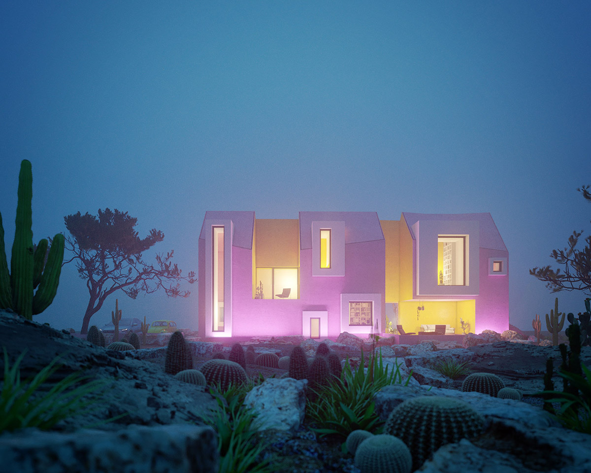 Architects design Sonora House playing with vivid colours and strong geometries in Sonoran Desert