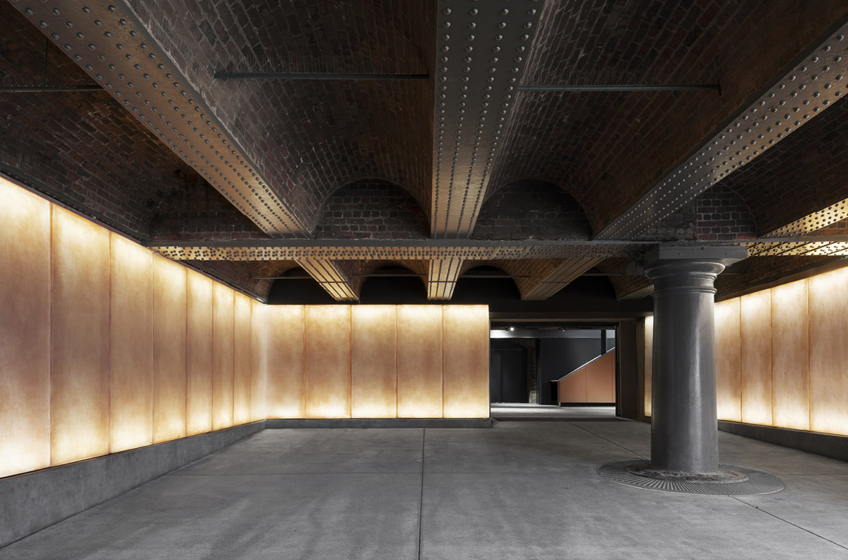 Carmody Groarke completes gallery that features brick vaulted ceilings and back-lit panels