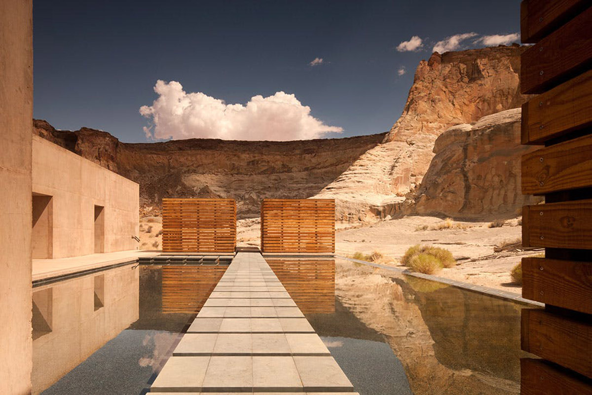 This resort and spa perfectly blended in majestic cliffs and rock formations in southern Utah