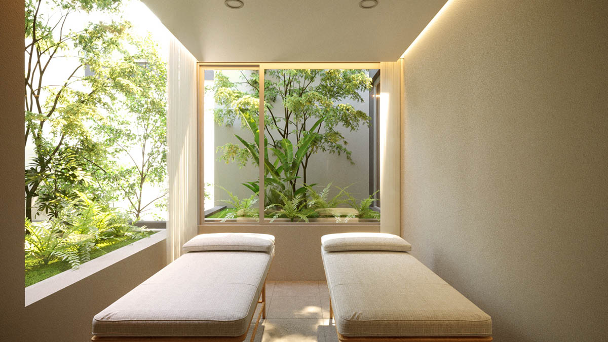 SAVA designs showroom wrapped by bulbous-formed planters on façade in Vietnam 