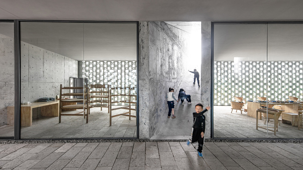 Eight diagonal light tubes are protruding from tea house to grasp prolonged sunlight hours by DnA