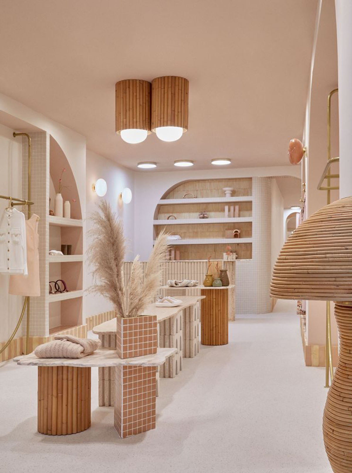 Patricia Bustos Studio creates light pink interiors with arched details for  concept store in Madrid