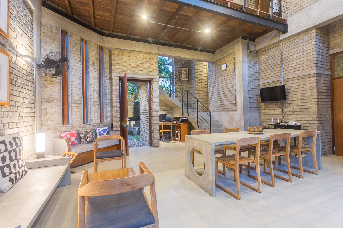 Chinthaka Wickramage Associates built Pagoda House with protruding facade in Sri Lanka