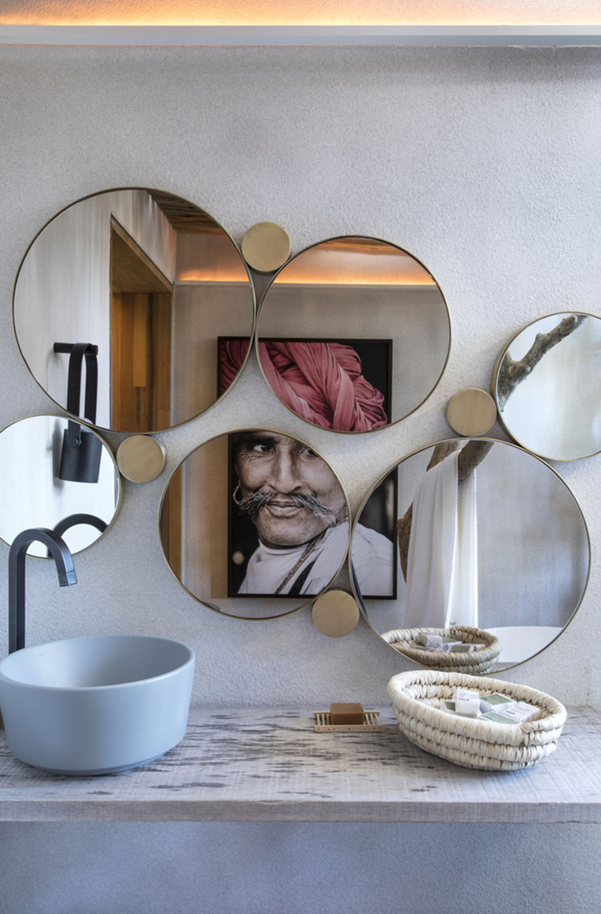 Nature-based toned material palette dominates the interior of Roots House by Triplex Arquitetura