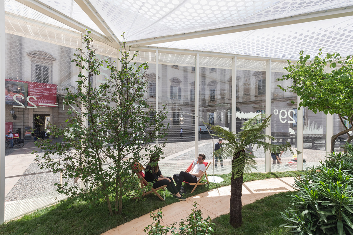 Carlo Ratti Associati built garden pavilion for four seasons at Milan Design Week