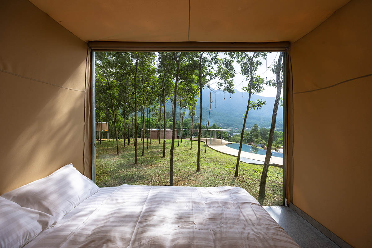 Idee architects creates sinuous and reflective canopy for Quin Pavilion on Hanoi hills