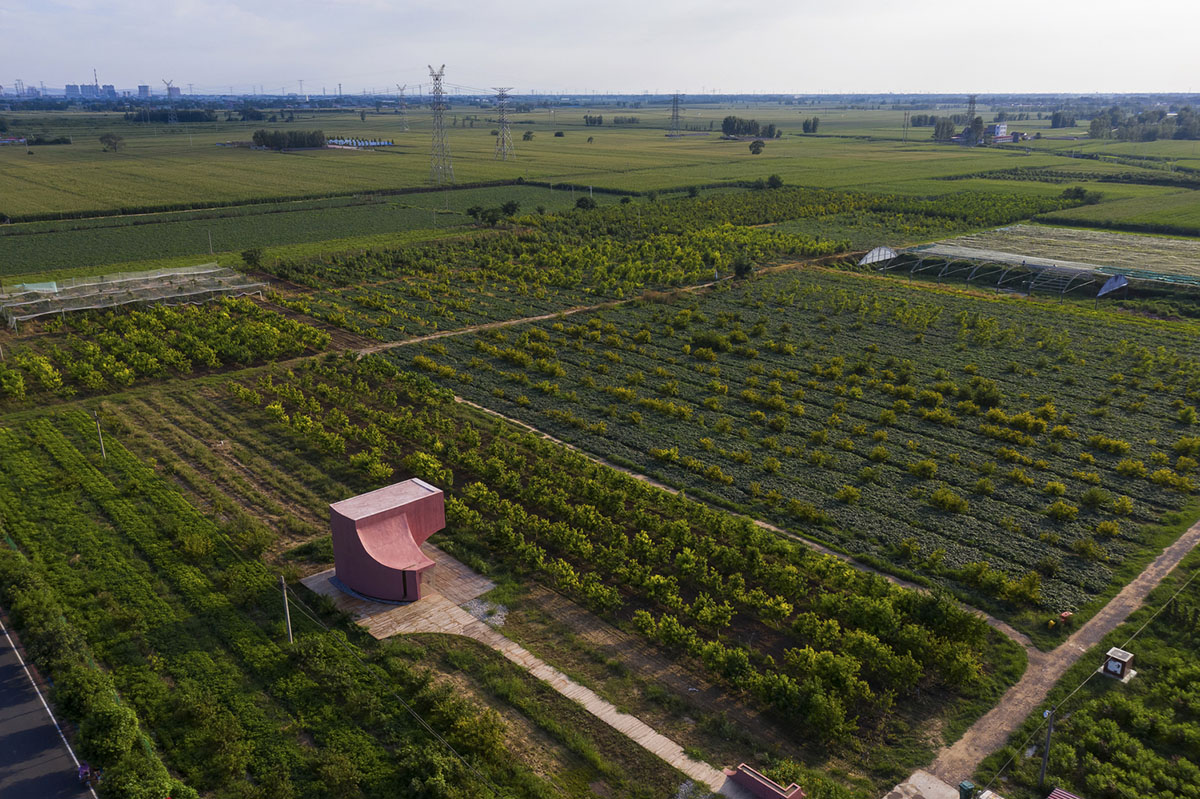 Atelier Xi built mini pavilion that is inspired by peach blossoms in rural area of Jiaozuo, China