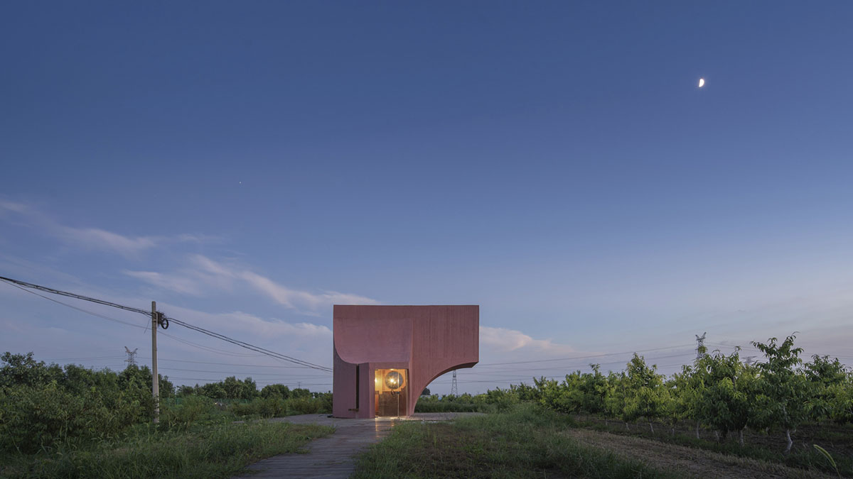 Atelier Xi built mini pavilion that is inspired by peach blossoms in rural area of Jiaozuo, China