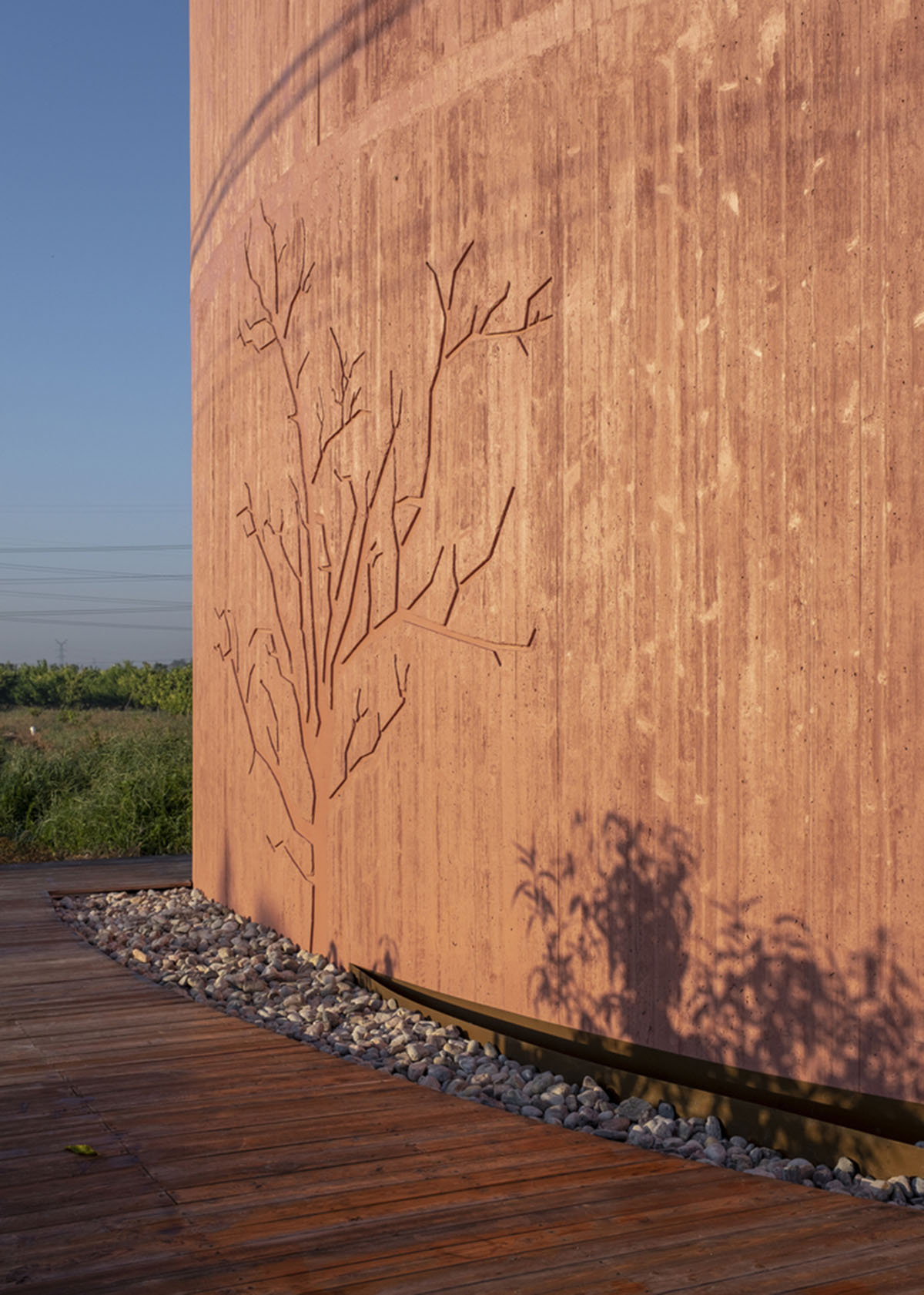 Atelier Xi built mini pavilion that is inspired by peach blossoms in rural area of Jiaozuo, China