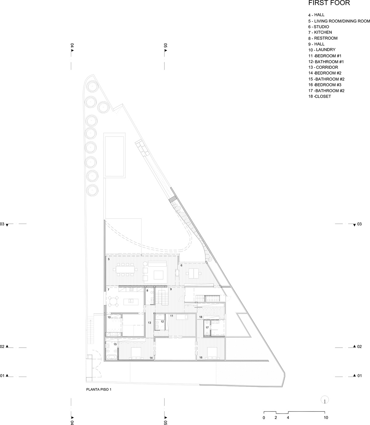 NOARQ designs smooth curvy-roof for Portuguese house to adapt to topography and create courtyards