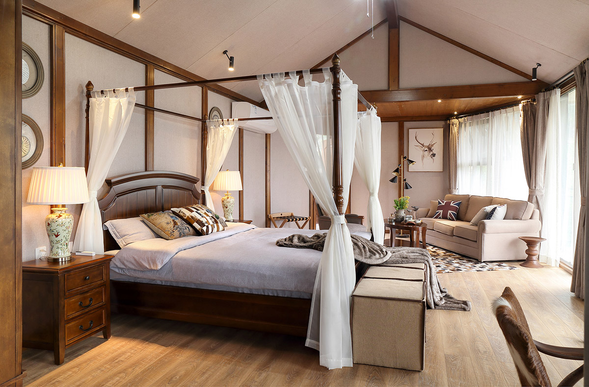 Fan Life built new residential cabins shaped through the original terrain of Hubei Province