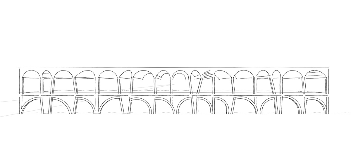 A school built from tilted brick vaults evoke a child's freedom in India