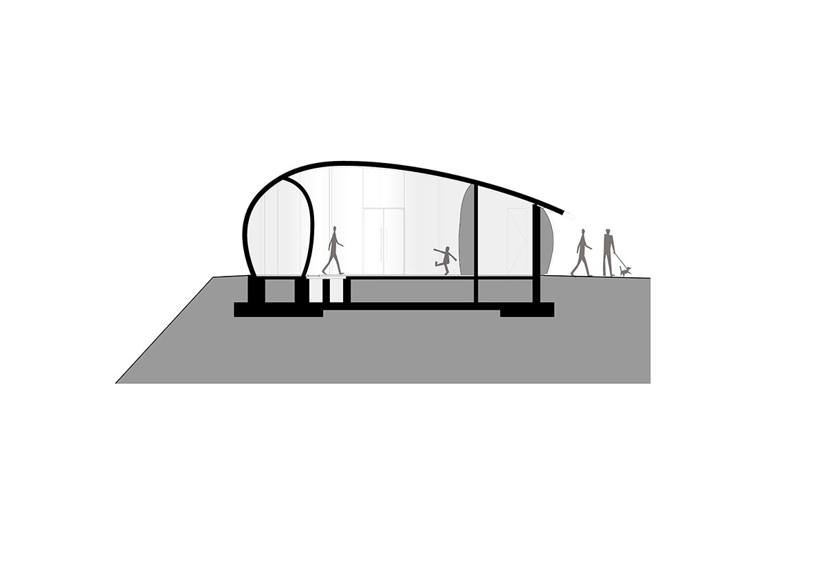 Archermit built a rock-shaped bakery supported by a giant stone in a Chinese village