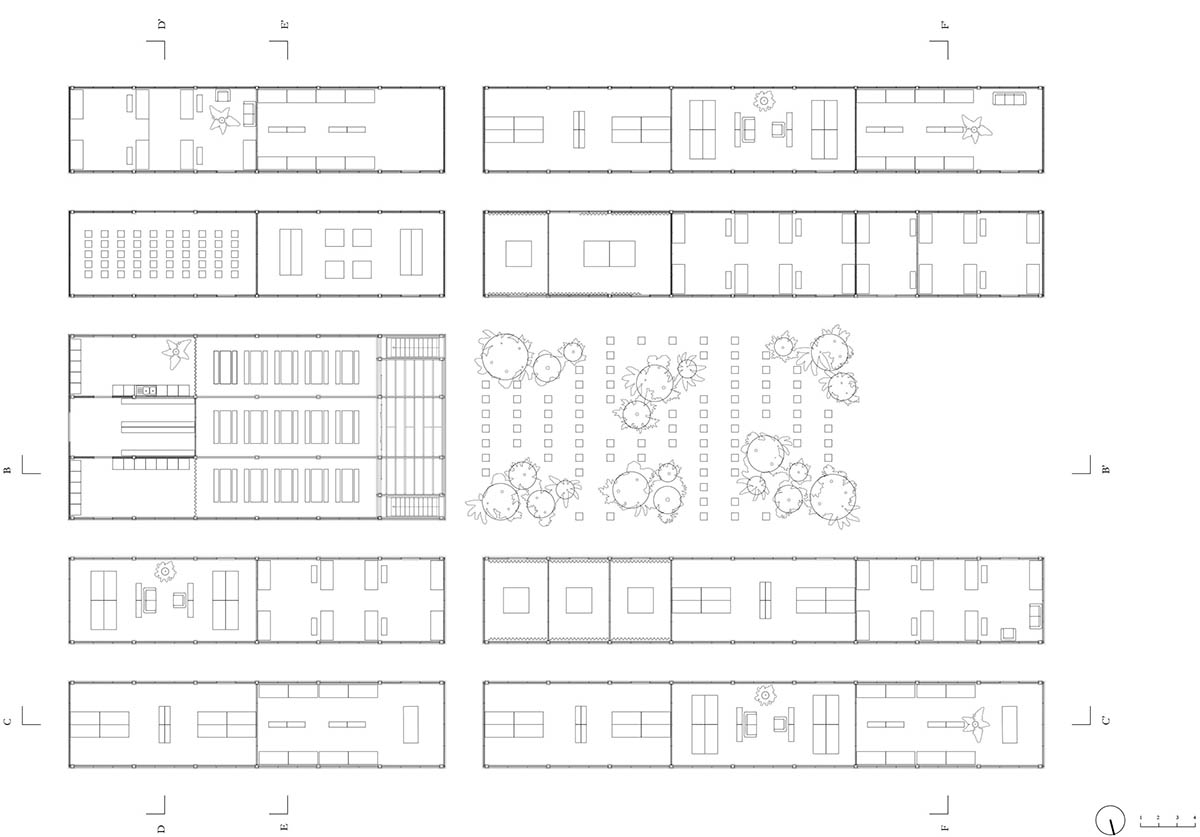 Traumnovelle converts industrial building into a workspace with pinkish steel ceiling in Belgium 