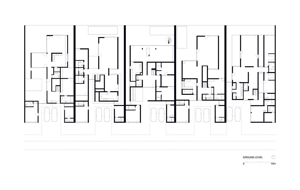 Associated Architects Partnership completes five villas with clear solid-void variations in Kuwait