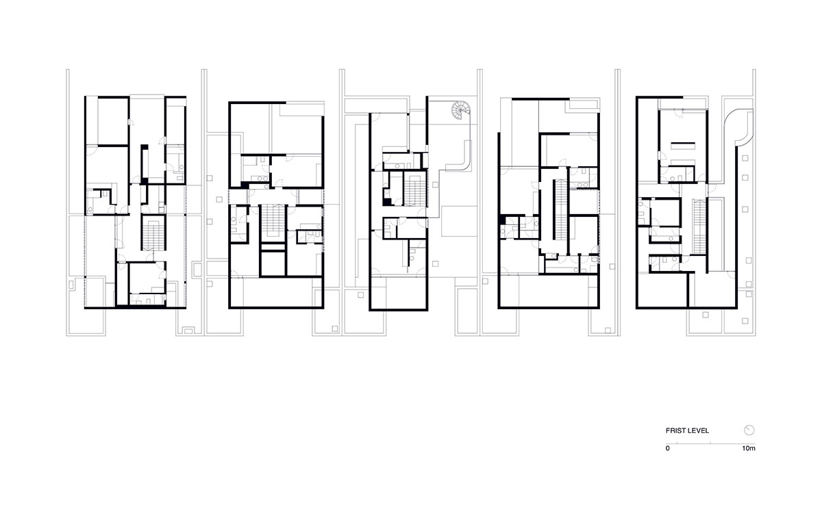 Associated Architects Partnership completes five villas with clear solid-void variations in Kuwait