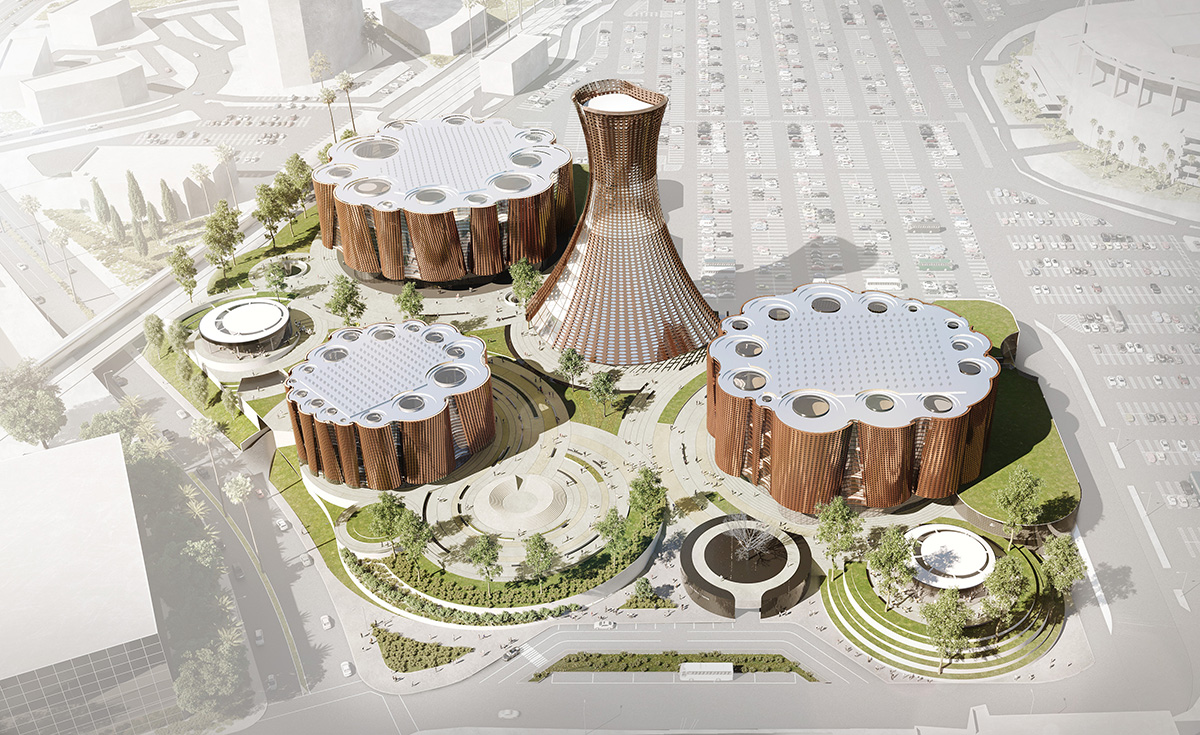 SPF:a unveils plans for orange tree-inspired Anaheim Performing Arts Center in California