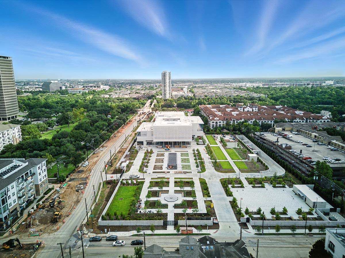 Farshid Moussavi-designed Ismaili Center Houston nears completion across from Buffalo Bayou Park