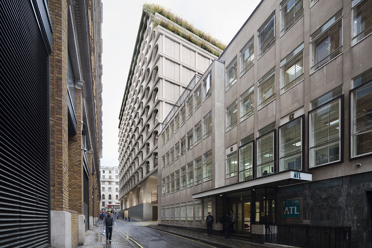 Adjaye Associates’ arch-motif and colonnaded mixed-use building gets planning permission for London