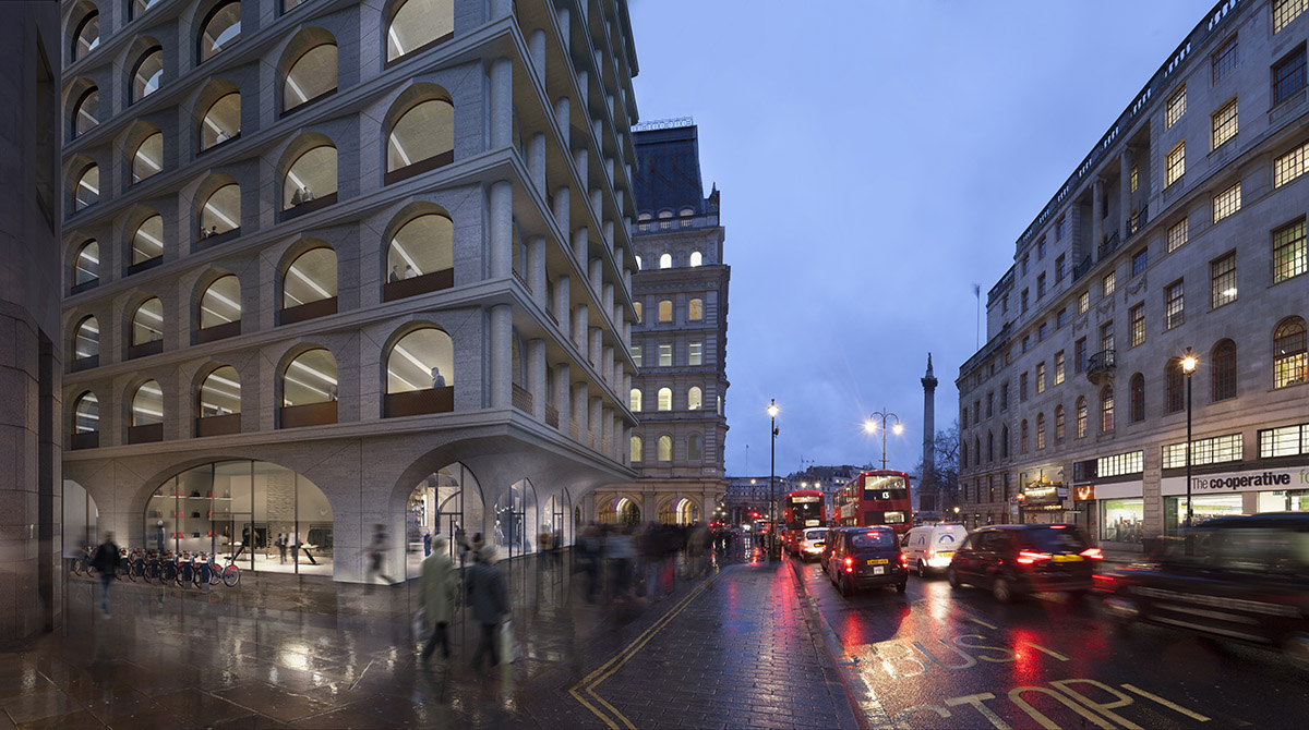 Adjaye Associates’ arch-motif and colonnaded mixed-use building gets planning permission for London