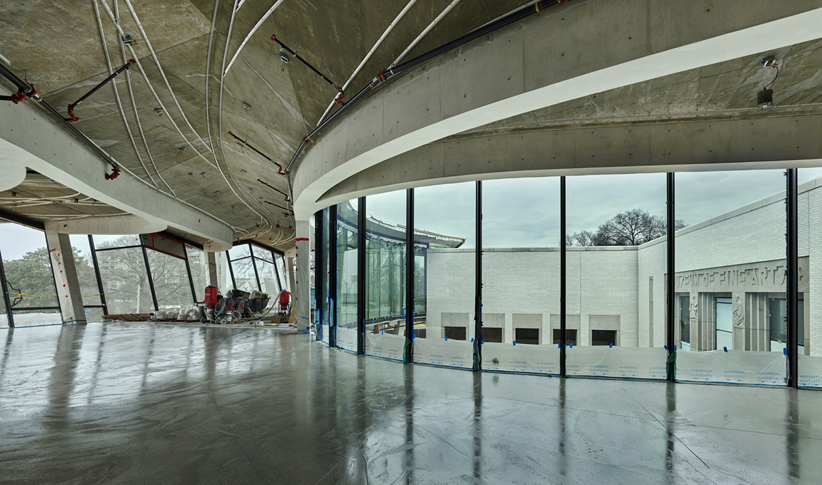 Studio Gang's Arkansas Museum of Fine Arts takes shape with folded concrete roof in Little Rock