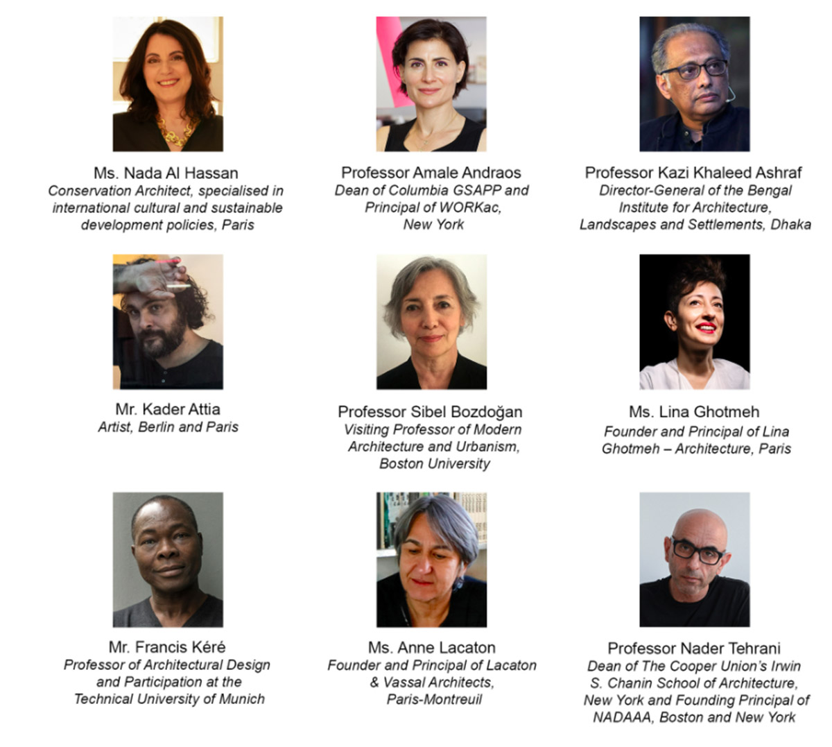 Aga Khan Award for Architecture announces 2022 Master Jury