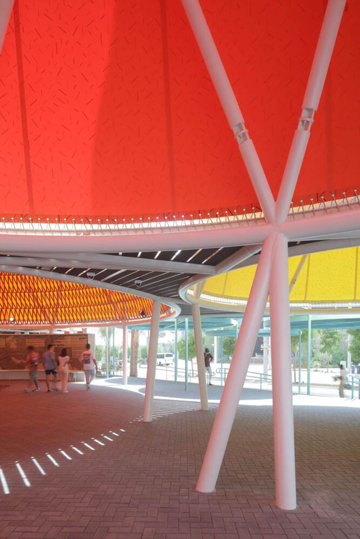 Amann-Cánovas-Maruri adds colorful conic roofs to Spanish Pavilion at Expo 2020 Dubai