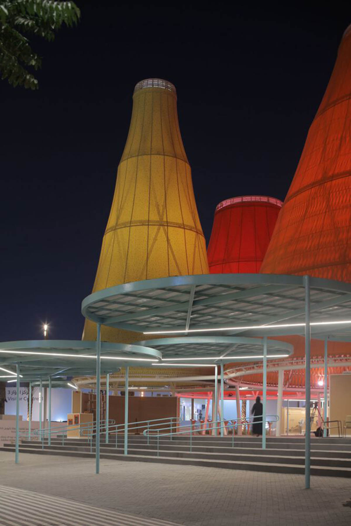 Amann-Cánovas-Maruri adds colorful conic roofs to Spanish Pavilion at Expo 2020 Dubai