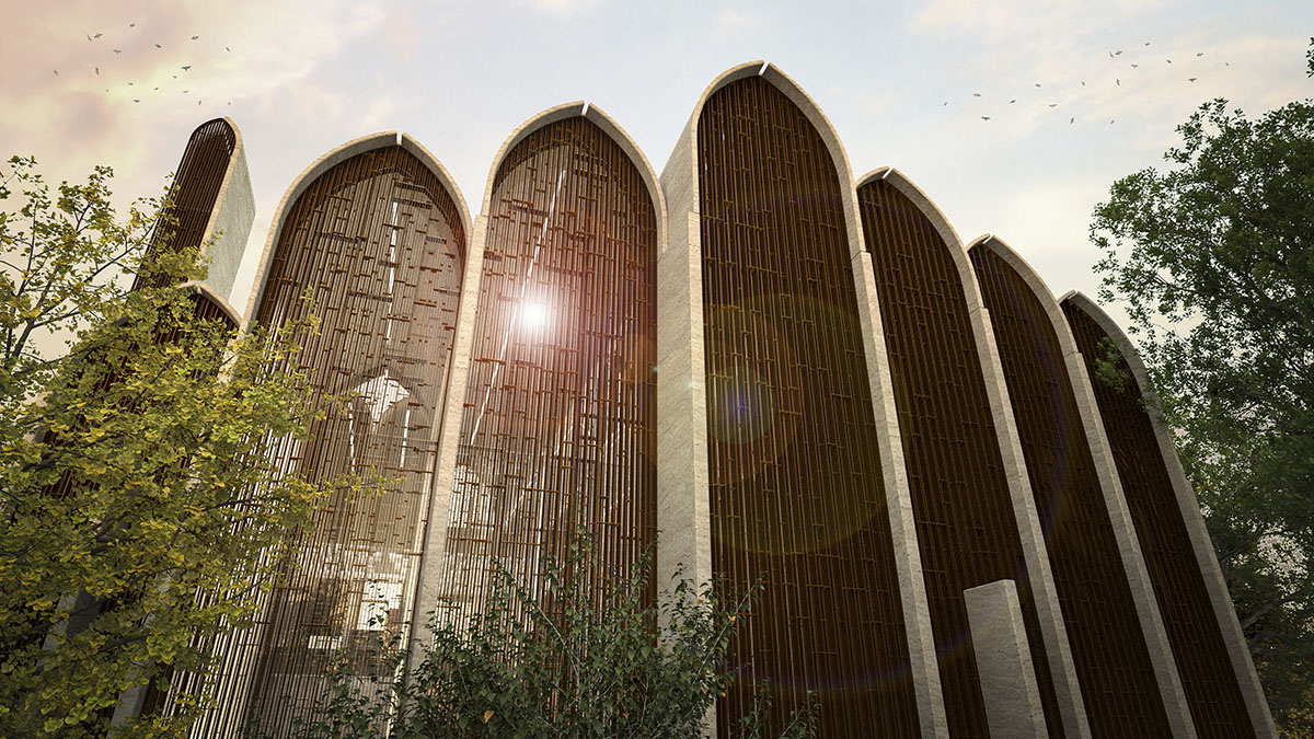 Aidia Studio proposes a mosque made of pointed-arch vaults in Preston