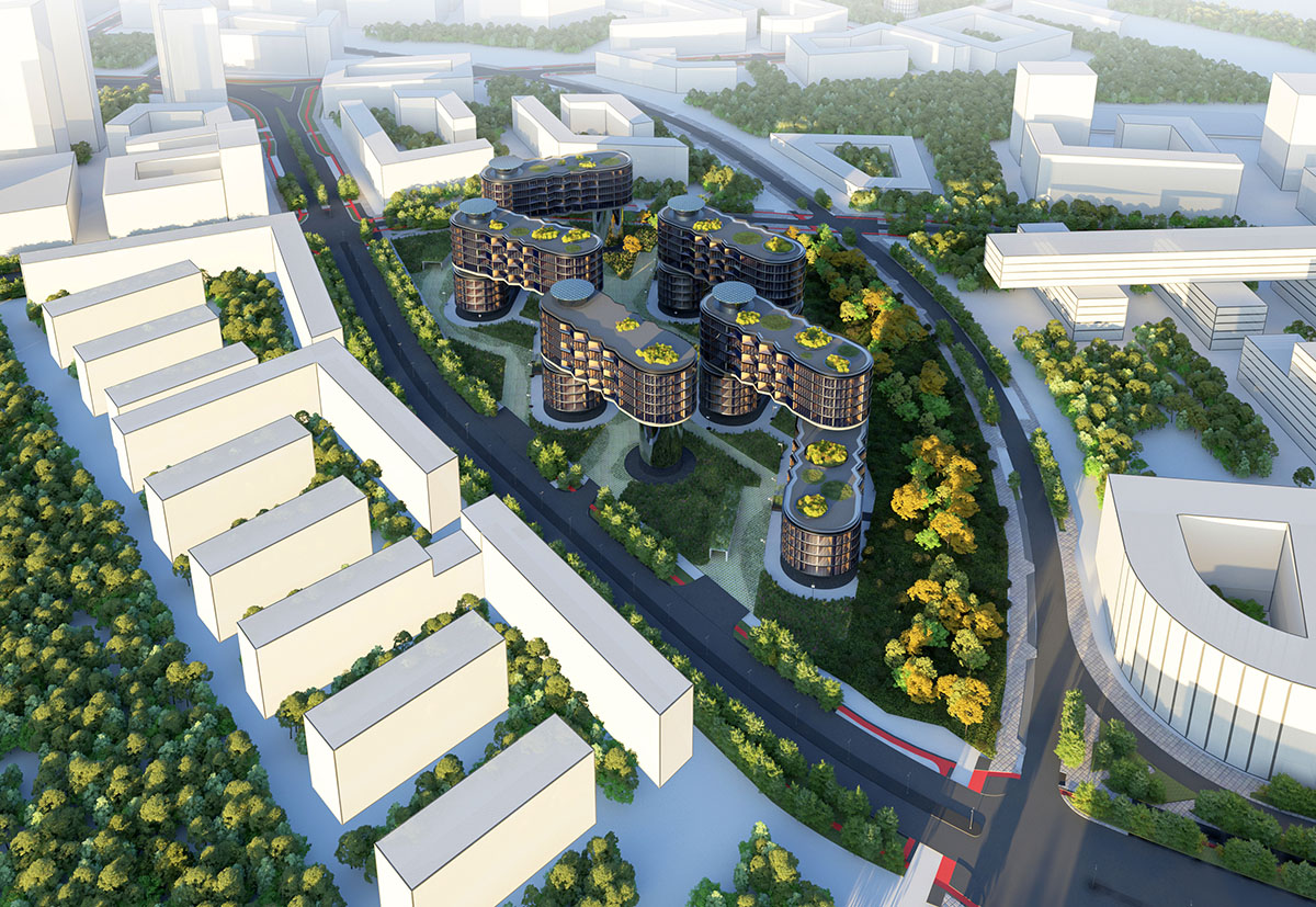 Architects of Invention reveals its competition entry for SBERCITY residential complex in Moscow 