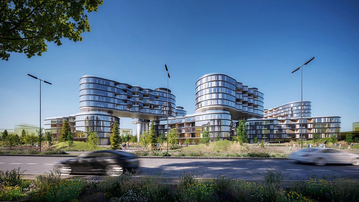 Architects of Invention reveals its competition entry for SBERCITY residential complex in Moscow 