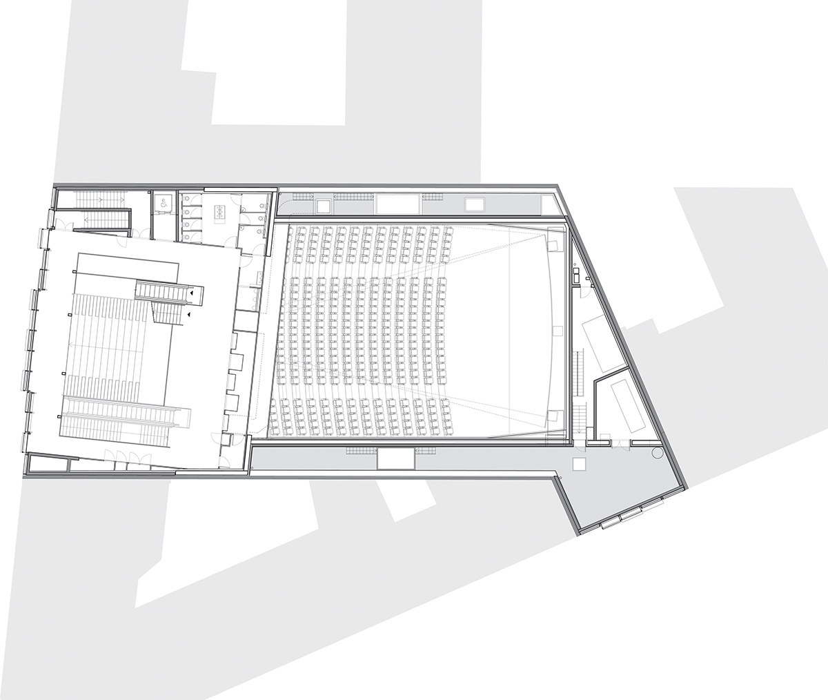 Manuelle Gautrand showcases films on the folded interactive screen for Paris’ historic building